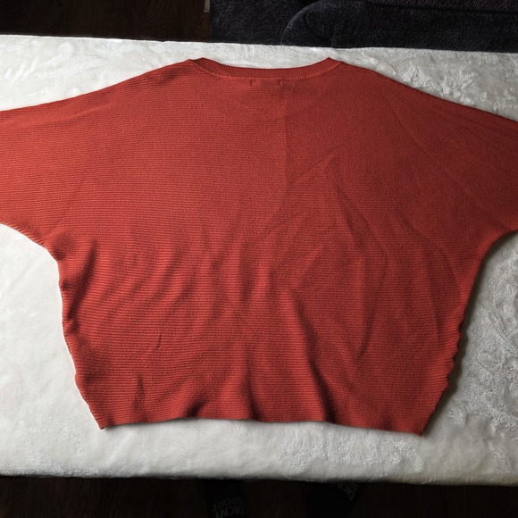 CARMEN MARC VALVO Coral Knit Sweater Sz XL Pullover Ribbed Zipper Dolman Sleeves - Picture 10 of 11